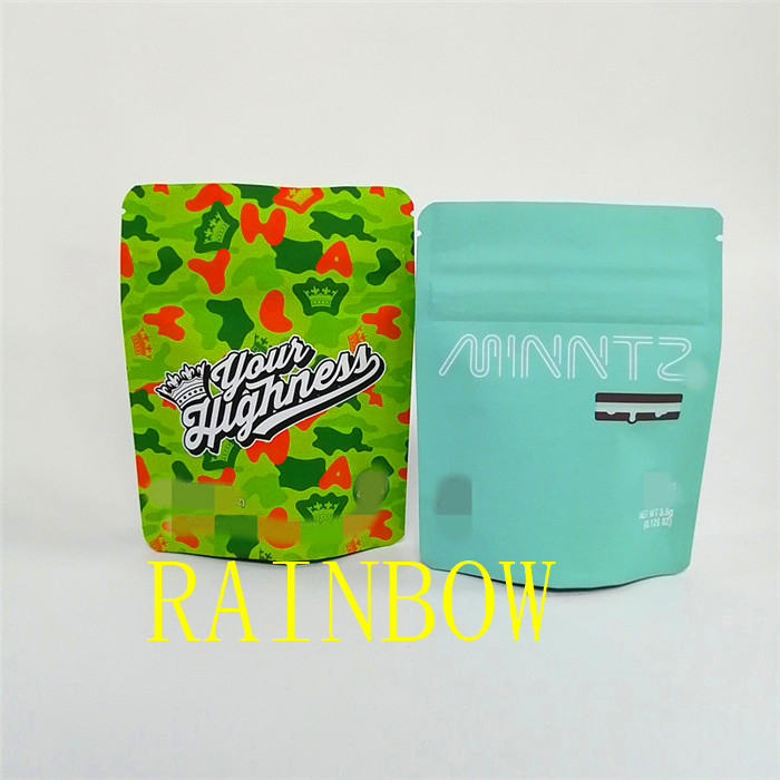 3.5 জি সফট টাচ ব্ল্যাক ম্যাট চাইল্ড প্রুফ জিপার প্যাকেজিং ব্যাগ/আগাছা স্ট্যান্ড আপ থলি প্যাকেজিং ব্যাগ