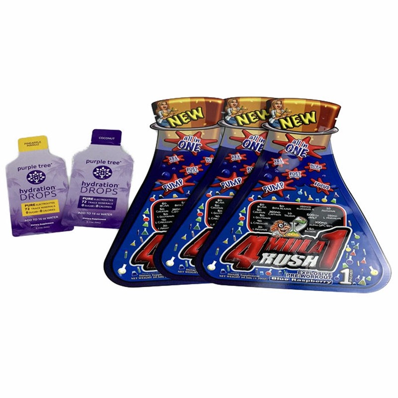 ডিজিটাল প্রিন্টিং কাস্টম শেপ ছোট প্লাস্টিক ফ্ল্যাট ব্যাগ CBD আঠালো ক্যান্ডি স্ন্যাক পাউচ চিনাবাদাম মাখন