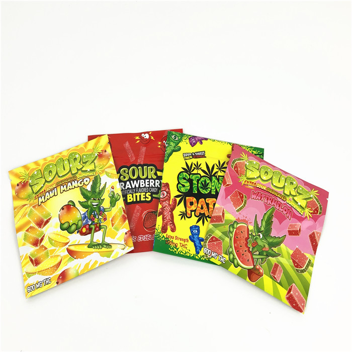 1lb 3.5g প্লাস্টিক MOPP VMPET UV স্পট থলি 120mic Childproof Mylar Ziplock Bag