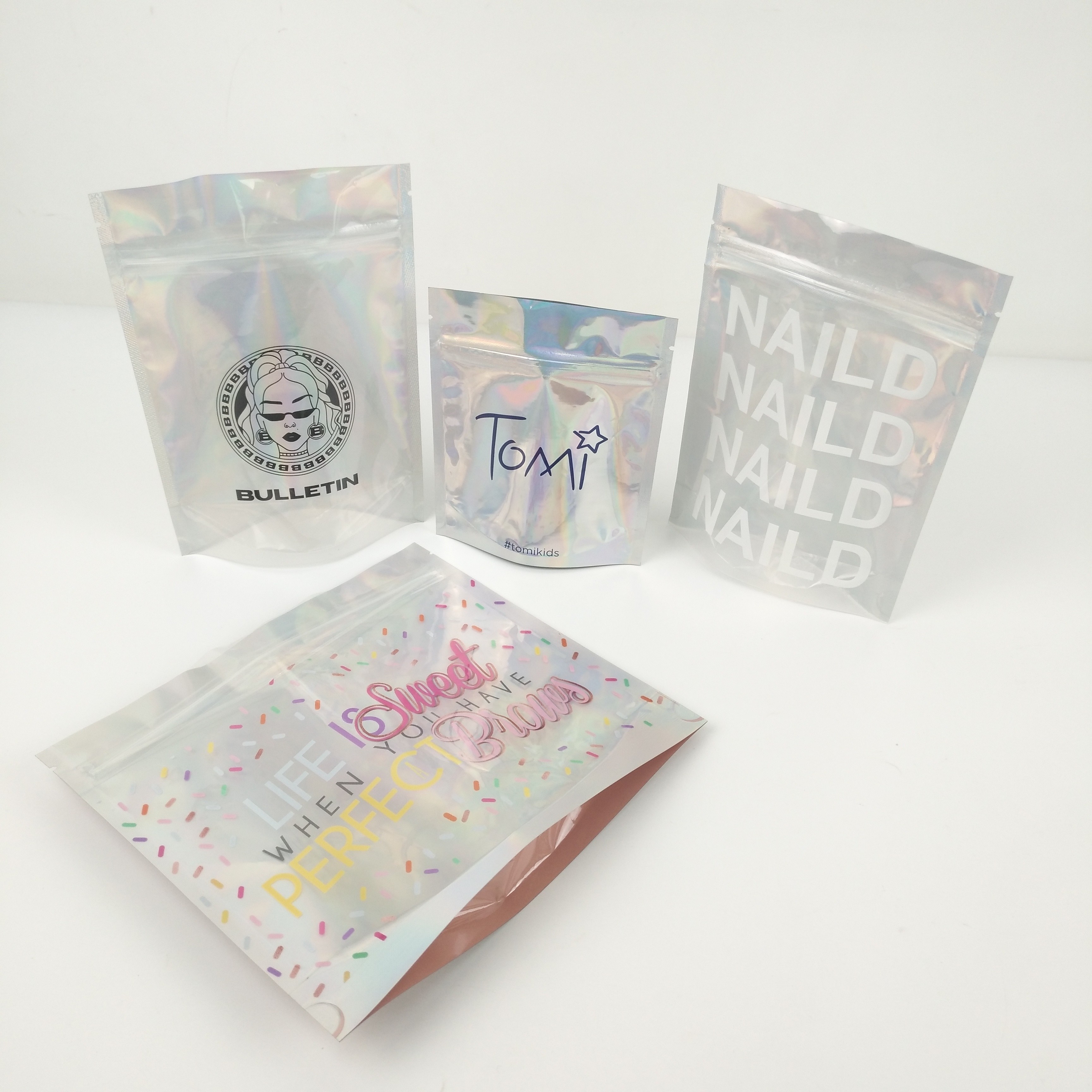 1.2c Mpet CMYK Ziplock প্লাস্টিক প্যাকিং ব্যাগ VMPET Gravure গহনা প্রসাধনী জন্য