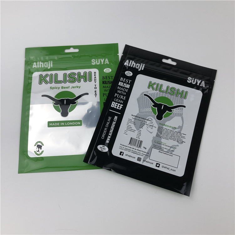 SGS Kraft Plastic Pouches Packaging CMYK VMPET NY CPP for Beef Jerky