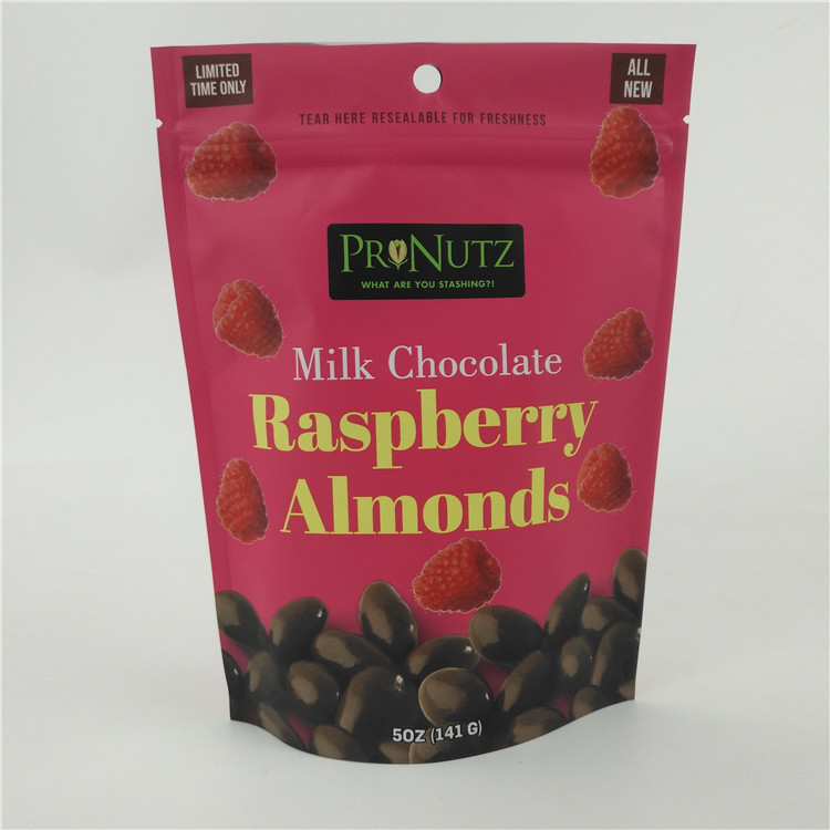 VMPET CMYK ভোজ্য প্লাস্টিক পাউচ হিট সিল করা চকোলেট নাট চিপস 1.2C