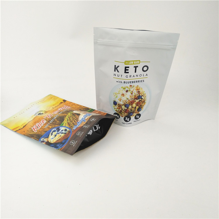 CMYK CPP রিসেলেবল মাইলার ব্যাগ ফ্রস্টেড স্ট্যান্ড আপ ডয়প্যাক জিপার 120mic MOPP