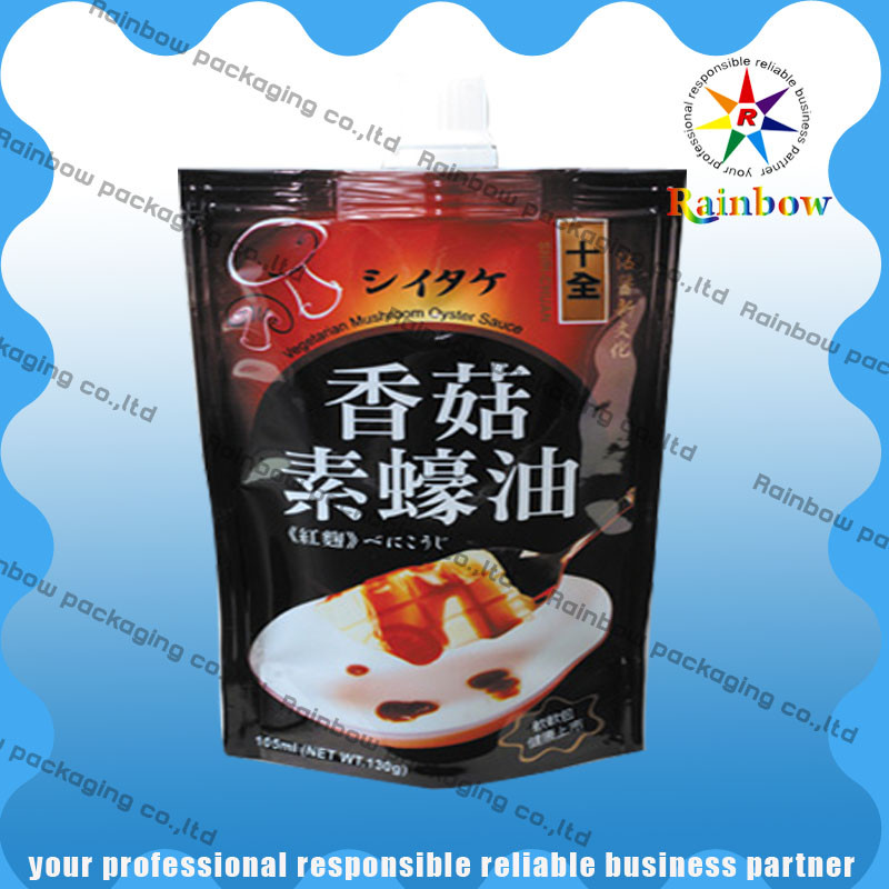 তিন-সিল রঙিন মুদ্রণ স্ন্যাক ব্যাগ প্যাকেজিং স্ন্যাক / মশলা জন্য খাদ্য গ্রেড প্লাস্টিক