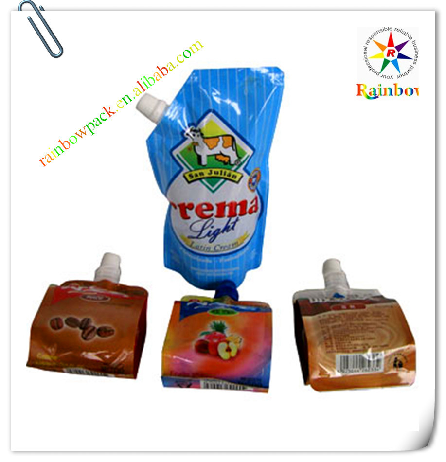 অ্যালুমিনিয়াম ফয়েল স্ট্যান্ড আপ ব্যাগ রঙিন মুদ্রণ সঙ্গে পিইটি / এনওয়াই / PE খাদ্য গ্রেড