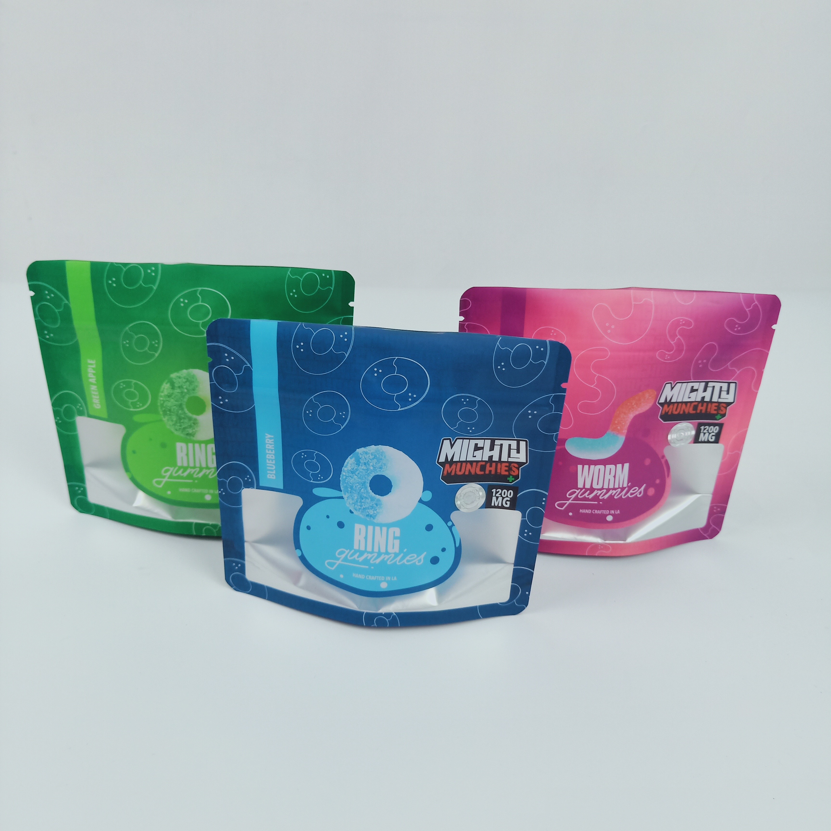 10C Gravure স্ট্যান্ড আপ জিপার ব্যাগ ডাই কাট 3.5g 7g আগাছা হেম্প MOPP 120mic