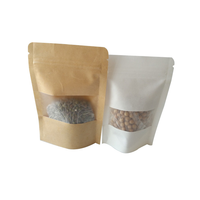 পুনর্নবীকরণযোগ্য স্ন্যাক ব্যাগ প্যাকেজিং কাস্টম মুদ্রিত ক্রাফ্ট ফুড স্ট্যান্ড আপ পাউচ SGS প্রশংসাপত্র