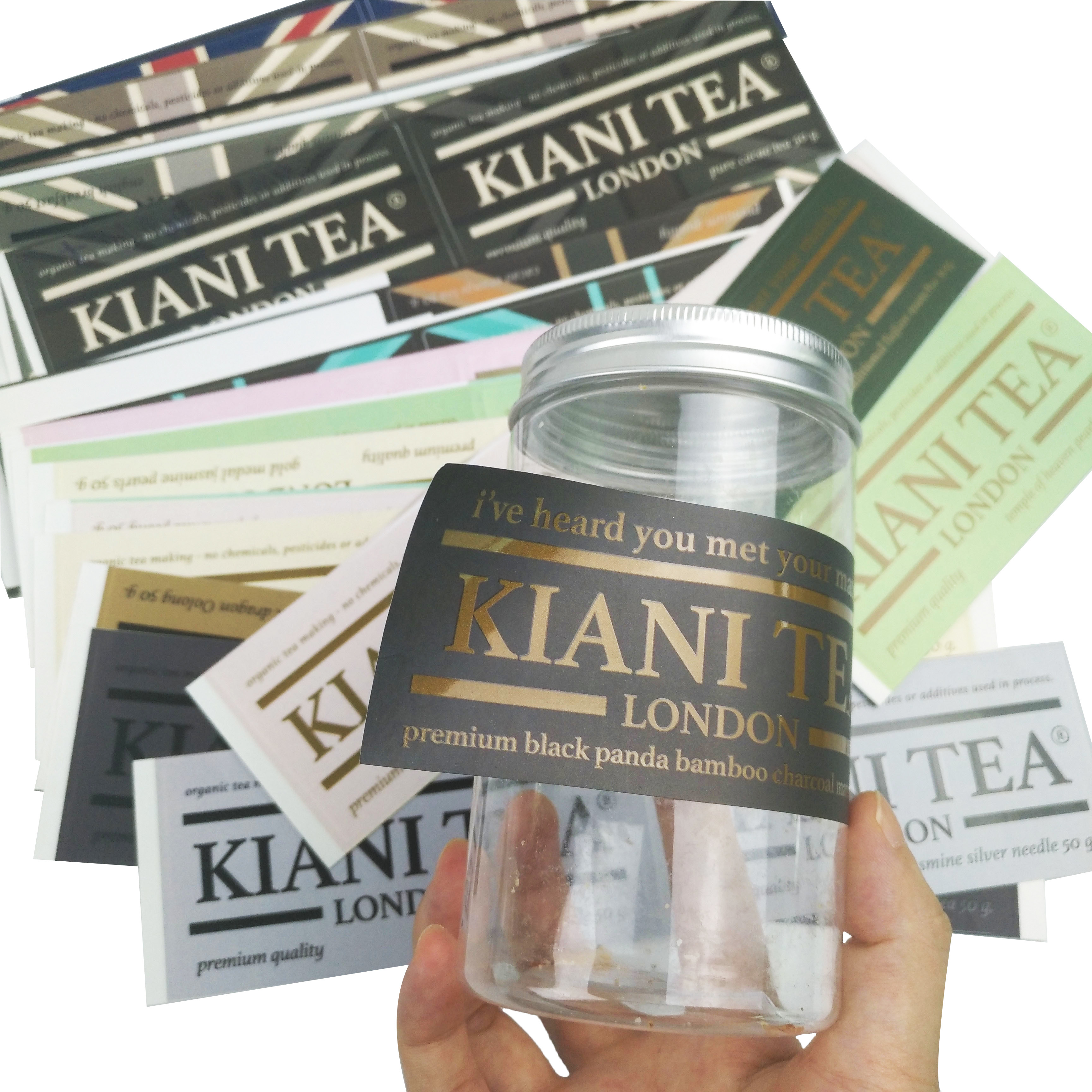 অনন্য কাস্টমাইজড আঠালো জলরোধী স্টিকার খাদ্য পণ্য জলের বোতল কাস্টম লোগো মুদ্রিত লেবেল স্টিকার