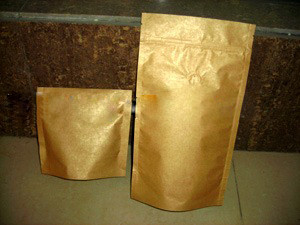 Ziplock Laminated অ্যালুমিনিয়াম ফয়েল সম্পূর্ণ মুদ্রণ প্লাস্টার ব্যাগ গোল্ড স্ট্যান্ড আপ ম্যাট শেষ