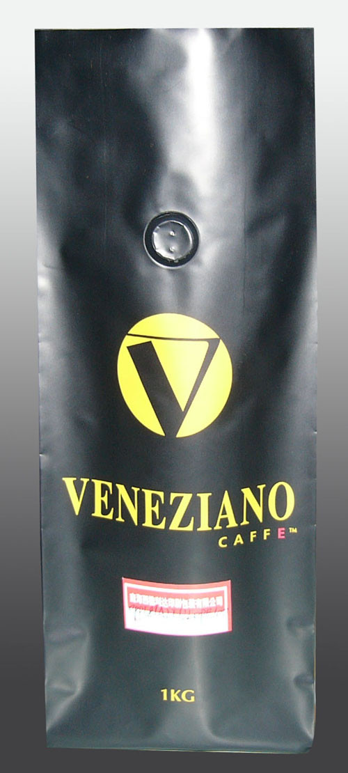 সিলভার ভ্যাকুয়াম সীল চা ব্যাগ প্যাকেজিং ম্যাট ফিনিস Degassing ভালভ সঙ্গে দাঁড়ানো