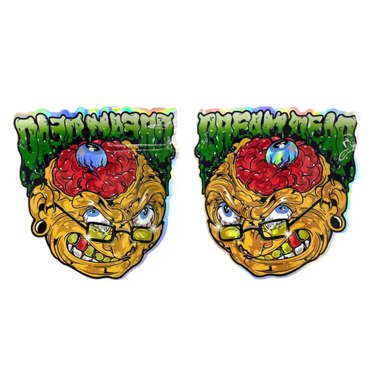 অনিয়মিত পুনর্নির্মাণযোগ্য জিপ লক মাইলার ব্যাগ ক্যান্ডি প্লাস্টিক পাউচ